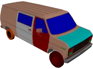 Ford Van (1985) 3D Model