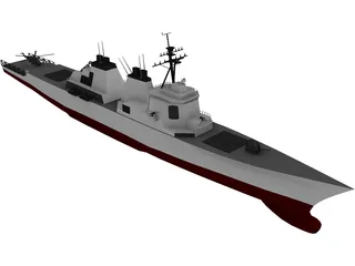 DDG-51 Arleigh Burke Class Destroyer 3D Model