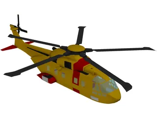 AgustaWestland AW101 EH-101A Merlin 3D Model