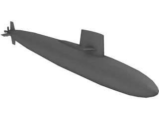 Skipjack Submarine 3D Model