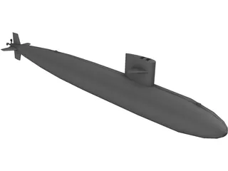 Sturgeon Submarine 3D Model