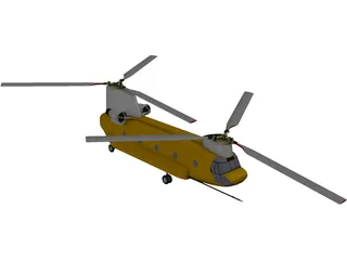 Boeing CH-47D Chinook 3D Model