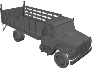 International Flatbed Truck 3D Model