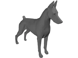 Dog Doberman 3D Model