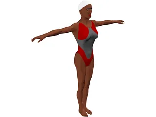 Swimmer Female 3D Model