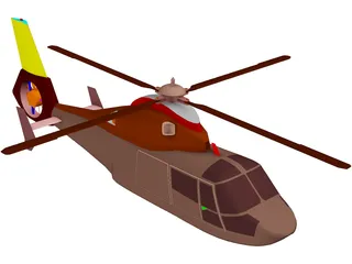 Eurocopter HH-65 Dolphin Coastguard 3D Model