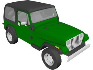 Jeep Wrangler (1989) 3D Model