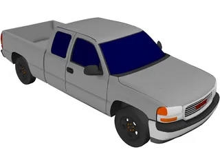 GMC Sierra Extended Cab Pickup (2000) 3D Model