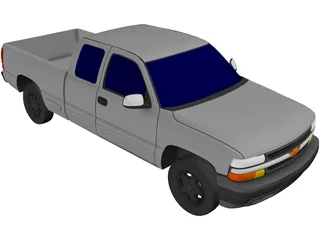 Chevrolet Silverado Extended Cab (2000) 3D Model