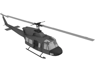 Bell UH-1N 3D Model