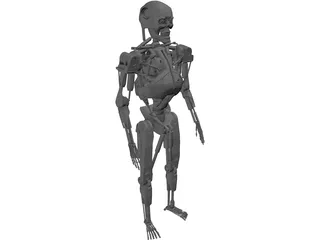 Terminator T-800 Metal Skeleton 3D Model