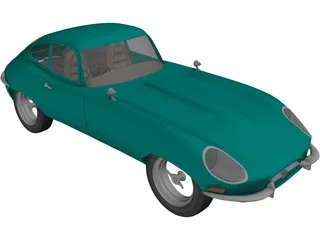 Jaguar Coupe E-type (1961) 3D Model