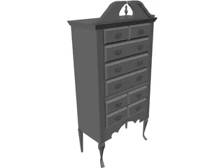 Highboy Furnished 3D Model