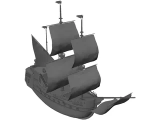 Galleon 3D Model