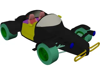 Hot Rod 3D Model