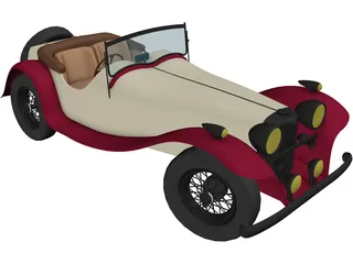 Jaguar SS2 3D Model