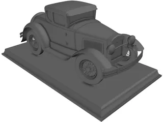 Ford Model A Coupe 3D Model