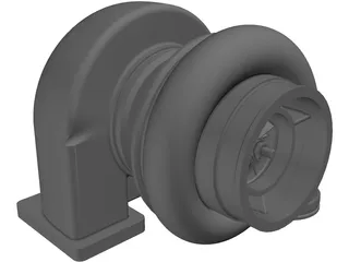 Turbo Charger Mechanism 3D Model