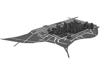 Houston Downtown 3D Model