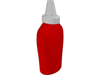 Bottle Ketchup 3D Model