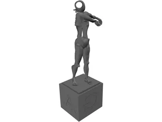 Abstract Dali Statue 3D Model