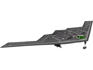 B2 Stealth Bomber 3D Model