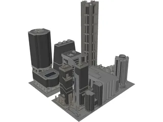 City Part Future Like 3D Model
