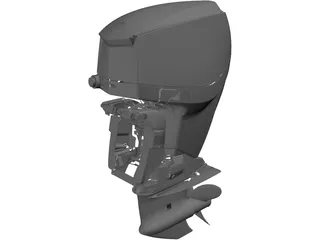 Eagle V4 Outboard Motor 3D Model