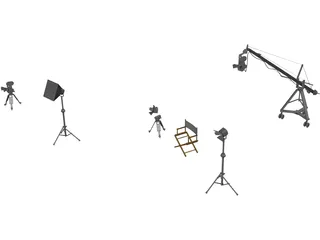 Studio Set Cameras 3D Model