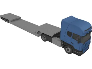 Scania with Trailer 3D Model