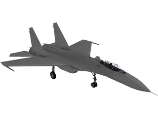 Sukhoi Su-37 Flanker-F 3D Model