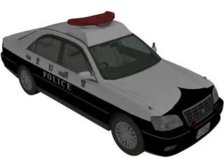 Toyota Crown Police 3D Model