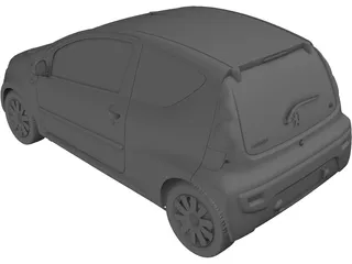 Peugeot 107 3D Model