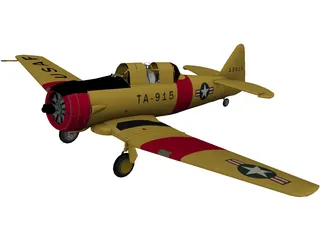 T-6 Texan 3D Model