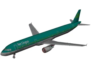 Airbus A321 Aer Lingus 3D Model