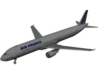 Airbus A321 Air France 3D Model