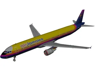 Airbus A321 Air Jamaica 3D Model