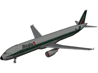 Airbus A321 Alitalia 3D Model