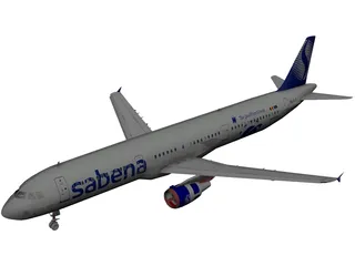 Airbus A321 Sabena 3D Model