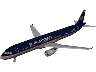Airbus A321 US Airways 3D Model