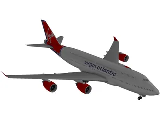 Boeing 747 Virgin Atlantic 3D Model