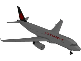 Airbus A320-200 Air Canada 3D Model