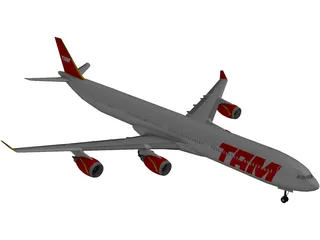 Airbus A340-600 TAM 3D Model