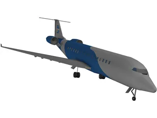 Bombardier CRJ-100 Jazz Airways 3D Model