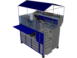 Nascar Pit Box 3D Model