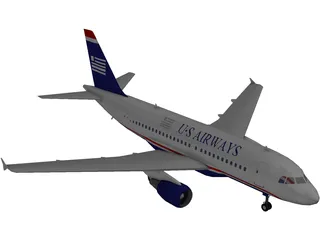 Airbus A319 U.S. Airways 3D Model