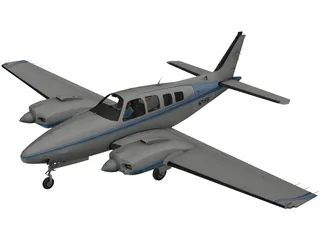 Beechcraft Baron B58 3D Model