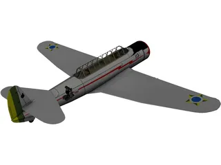 Vultee V-11GB (A-19) 3D Model