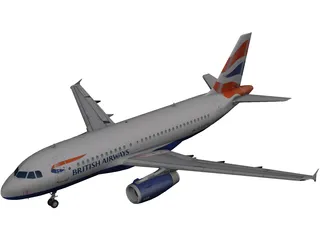 Airbus A319 British Airways 3D Model