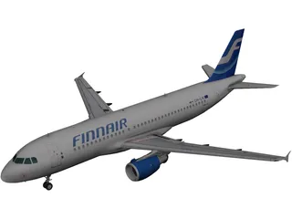 Airbus A320 FinnAir 3D Model